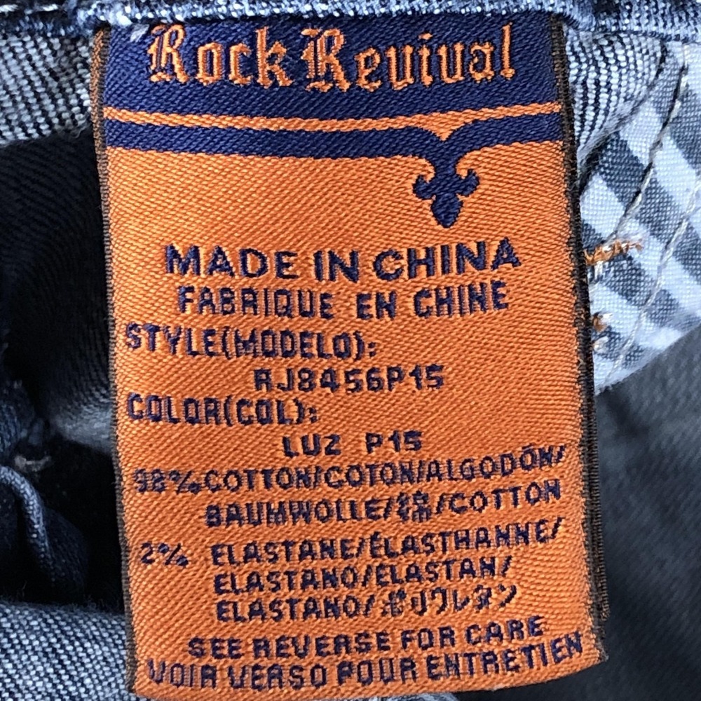 Rock Revival Jeans Womens 27 Blue Med Wash Low Rise Capri Stretch Denim - Picture 8 of 16
